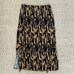 Black and Yellow Flowy Skirt